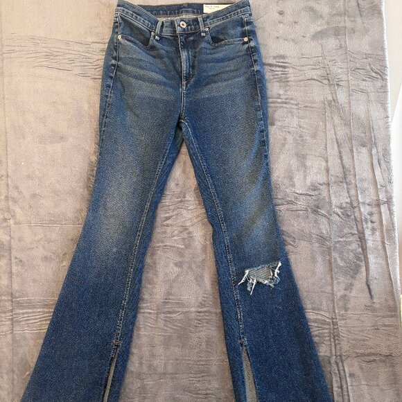 Rag & Bone Women’s Jeans Size 26 Kick Flare Raw Hem Blue - Picture 1 of 16